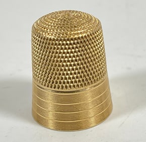 14k Yellow Gold Thimble 3.6 dwt
