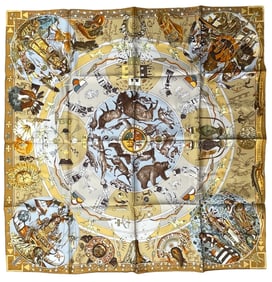 Hermes Silk Scarf "Les Mythologies des Hommes Rouges" Never Worn