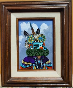 Duane Dishta Native American O/C Velvet Shirt Kachina 99