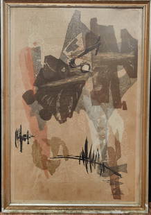 Rikio Takahashi Woodblock Print Titled "Nostalgia of Kyoto": Takahashi Rikio (Japan, 1917-1998) woodblock print titled "Nostalgia of Kyoto" c. 1970s. Good condition, with toning, foxing and fading visible under the glass. Pencil signed, titled and numbered 181/