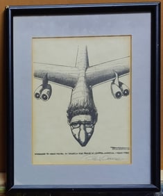 Paul Conrad Political Lithograph Illustration Kissenger