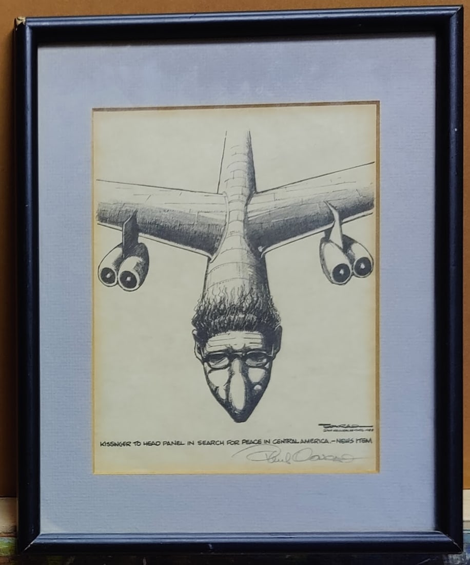 Paul Conrad Political Lithograph Illustration Kissenger (1 of 4)