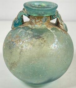 Blue Aryballos Eastern Mediterranean Oil Bottle, 1st-2nd century AD