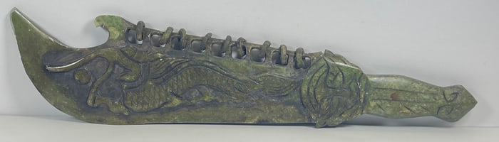 Chinese Carved Jade Stone Sword