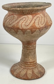 Thai Ban Chiang Decorated Pottery Footed Vessel