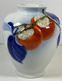 Arita Fukagawa Seiji Japanese Porcelain Modernist Vase Persimmons