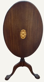 c1930 Charak Inlaid Tilt Top Claw Foot Table