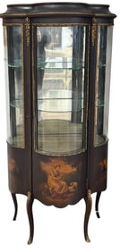 Mahogany Vernis Martin Decorated Bronze Mounted Vitrine