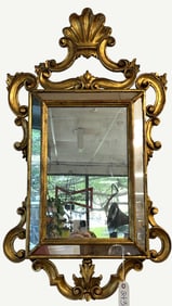 Italian Baroque Carved Gilt Wood Mirror