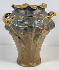 19th Century Ernst Wahliss (1837-1900) Amphora Luster Glazed Vase
