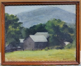 Isabel Leason O/B New England Country Landscape c. 1950s