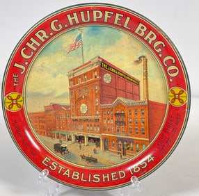 J. Chr. G. Hupfel Brewing Brewery Co Advertising Beer Tip Tray New York