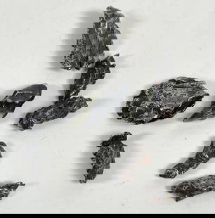 Lot of Meteorite Fragments: Multiple pieces, 65.7 grams total weight. Please see photos. Came out of an extensive rock and mineral collection.