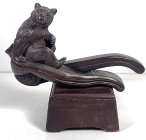 19th Century Black Forest Carved Bear Nutcracker