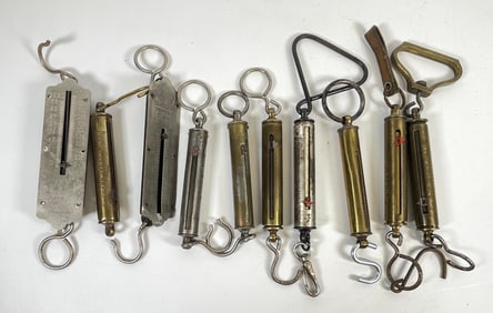 c1900 Lot of 10 Chatillon New York Spring Scales