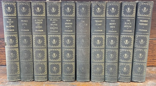 10 Volumes "Works of Robert Louis Stevenson" 1930