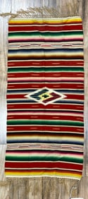c1930 Fringed Saltillo Woven Rug