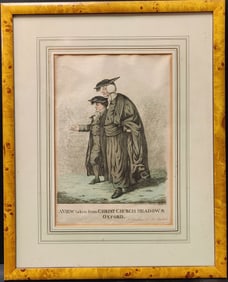 Robert Dighton Color Etching Christ Church Meadows, Oxford