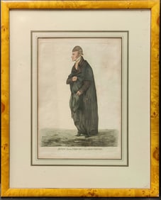 Robert Dighton Color Etching Merton College Oxford, Dr Kilner