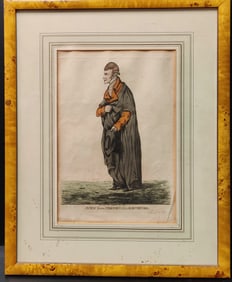 Robert Dighton Color Etching Merton College Oxford, Dr Kilner