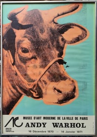 Original Andy Warhol Exhibition Poster COW Musse Moderne Paris