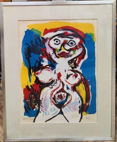 Karel Appel Epreuve d'Artiste Lithograph Titled Abstract Woman