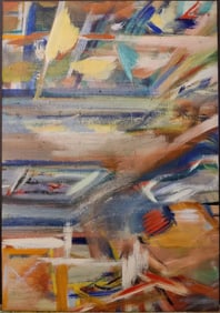 Alan Peters Modernist Abstract O/C Painting