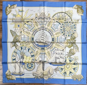 Hermes L'Air Marin Silk Scarf Never Worn