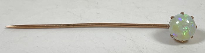 Victorian 14k Gold & Opal Stick Pin