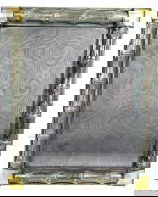 Gucci Two Tone Silver Bamboo Motif Photo Frame