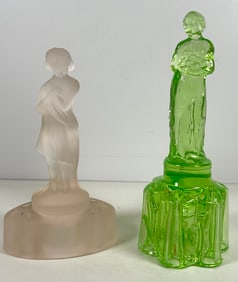 Lot of 2 Cambridge Depression Flower Frogs