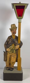 Animated Whistler & Lamp Post Statue