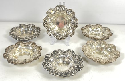 (6) Reed & Barton Francis I Sterling Silver Salt Cellars