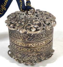 19th Century Continental Silver Hinged Pot Pourri Holder