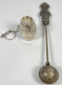Lot of 2 Sterling Silver Tea Strainers