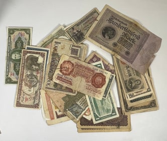 Lot of Mixed Paper Currency