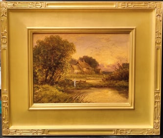 Robert Robin Fenson O/C European Lakeside Landscape
