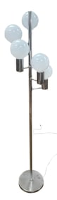 Mid Century Robert Sonneman Cascading 5 Bulb Chrome Floor Lamp