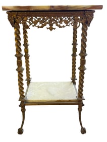 Victorian Bronze & Onyx Stand