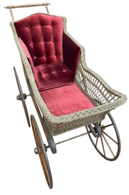 Victorian Wicker Baby Carraige