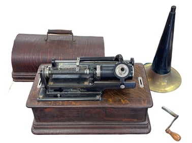 Edison Home Phonograph c.1905 w/Model H 4 Minute Reproducer
