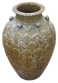 Large Chinese Glazed Earthenware Vase