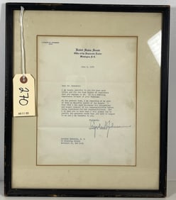 Lyndon Johnson Signed Letter