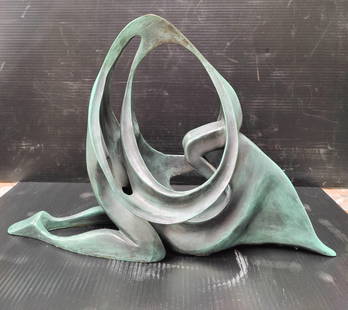 Marcelo Morandin Bronze Abstract Sculpture Lovers: Marcelo Morandin (Argentina, Mexico, 1933 - 1996) cool modern abstract bronze sculpture titled "Lovers", 1987. A L/E sculpture inscribe signed, dated and numbered 12/16. Comes with an exhibition broch