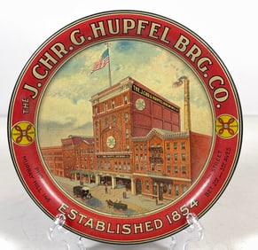 J. Chr. G. Hupfel Brewing Brewery Co Advertising Beer Tip Tray New York