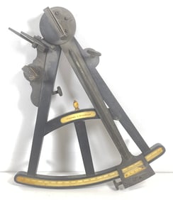 18/19C Spencer & Co London Marine Surveyor Brass & Wood Sextant