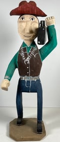 Folk Art Wood Carving By Navajo Delbert Buck