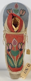 Nez Perce Native American Indian Cradleboard Floral Design