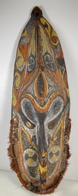 Papau New Guinea Sepik River Carved Wooden Mask
