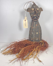 PNG Middle Sepik River Woven Tumbuan Dance Mask